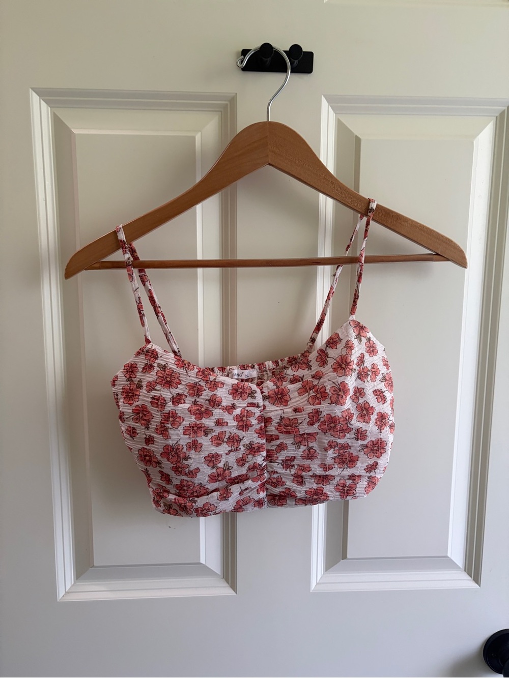 Great condition size S Timing brand Pink Floral Smocked Cropped Cami/bra top.